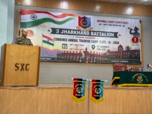 NCC Camp Ranchi, NCC Jharkhand, St Xaviers College Ranchi, CATC Camp, NCC Training Camp, Ranchi News, Jharkhand News, Youth Development, Army Career, SDRF, NCC Cadets, Leadership Training, The Varta, एनसीसी शिविर, रांची समाचार, झारखंड समाचार